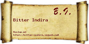 Bitter Indira névjegykártya